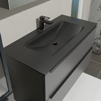 Waschtischfarbe schwarz