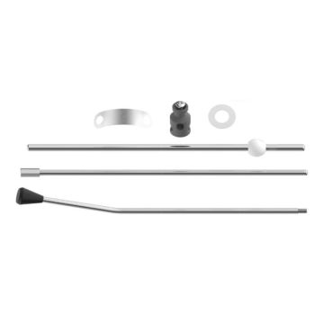 Badea Zubehör Ablaufgarnitur - Gestänge, gebogen, Schwarz matt