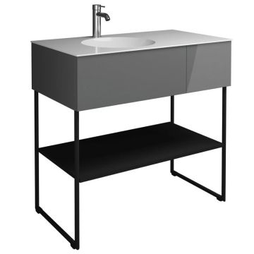 Burgbad Coco Waschtisch mit Unterschrank Set 2 - 91 cm links