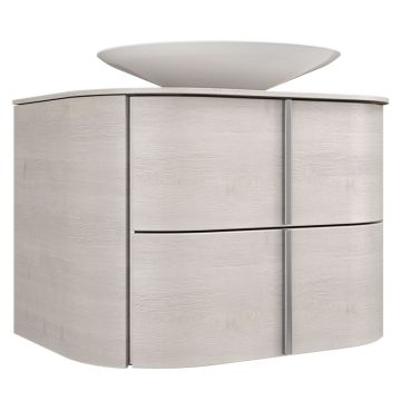 Burgbad Lavo 2.0 Waschtisch mit Unterschrank - 71 cm, Mineralguss-Aufsatzbecken