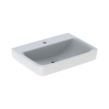 Geberit Renova Plan Waschtisch - Hahnloch, weiß