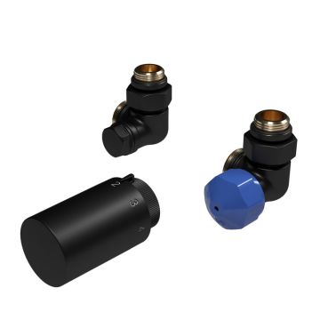 HSK Designheizkörper Anschlussarmaturen - Seitenanschluss Wand - Winkel Eck rech