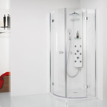 HSK Premium Softcube Viertelkreisdusche / Runddusche - 4-teilig, Radius 549