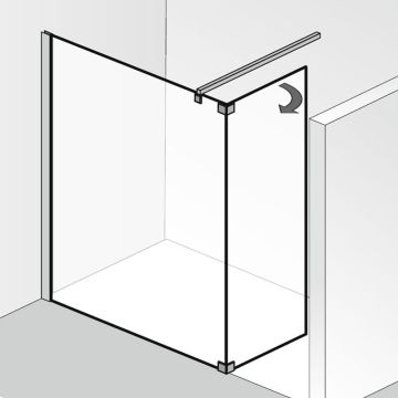 HSK Walk In Atelier Frontelement + Seitenteil Skizze