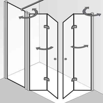 HSK Exklusiv 2.0 Dusche mit Eckeinstieg