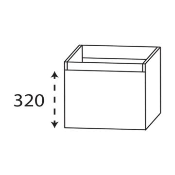 Laguna Highline 100 Unterschrank für Waschtischverlängerung - 100 cm Skizze