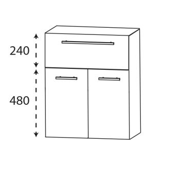 Laguna Ergänzungsschrank Unterschrank - 60 cm Skizze