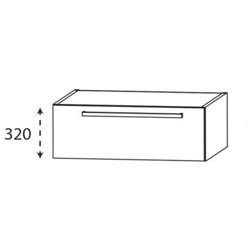 Laguna Platino 2.0 Waschtischunterschrank - 80 cm Skizze