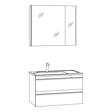 Marlin Bad 3250 Badmöbel Set 4 - 80 cm