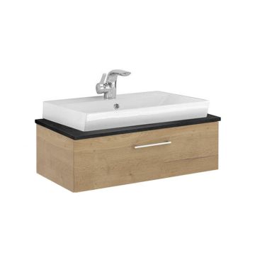 Pelipal PCON Aufsatzbecken mit Waschtischplatte und Unterschrank 77 cm