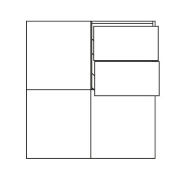 Pelipal PCON Highboard 90 cm Skizze