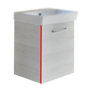 Türanschlag Waschtischunterschrank: Links