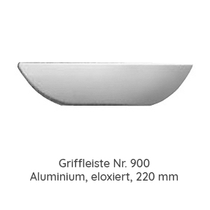 Griffvariante: 900 Aluminium, eloxiert 220 mm Länge