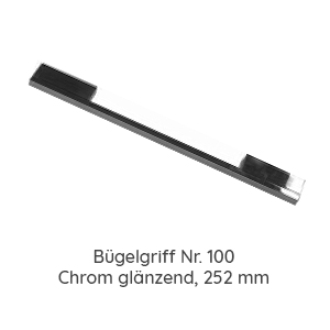 Griffvariante: 100 Chrom glänzend 252 mm Länge