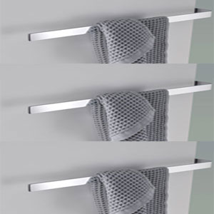 Handtuchhalter: mit drei Handtuchhalter, einseitig offen, 550 mm in chrom