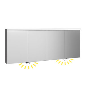 Waschplatz-Beleuchtung: LED - 2,7 Watt, 2 Spots