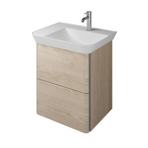 Ausführung Waschtisch mit Unterschrank: Mulde rechts, ohne LED-Griffleistenbeleuchtung