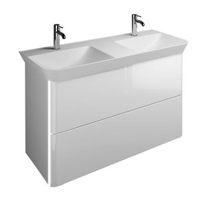 Ausführung Waschtisch mit Unterschrank: mit LED-Griffleistenbeleuchtung