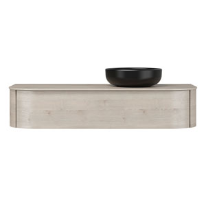 Ausführung Waschtisch mit Unterschrank: Keramik-Aufsatzbecken rechts