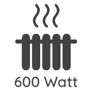 Heizleistung: 600 Watt