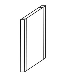 Seitenaufdopplung: für 480 mm hohe Unterschränke - 395 mm Tiefe