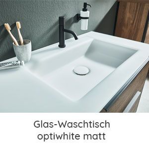 Waschtisch-Typ / -Farbe: Glaswaschtisch Optiwhite matt 920 mm Breite
