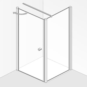 Ausführung Duschkabine: mit Drehtür