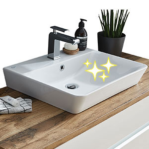 Waschtisch-Typ: 2x Connect Air, Weiß mit Ideal Plus Beschichtung