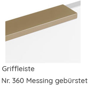 Griffvariante: Griffleiste Messing gebürstet