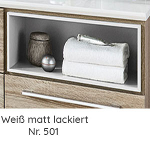 Farbe Einschubregal: Weiß matt lackiert