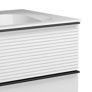 Ausführung Frontdekor: obere Schublade mit Plisséefront