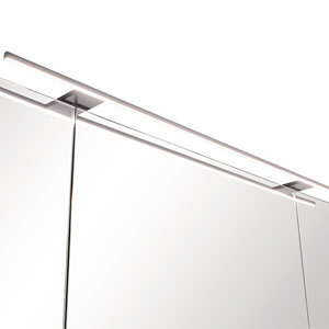 Aufsatzleuchte: LED, Edelstahl-Optik, 9 Watt, 2700 - 6500 K, Breite: 90 cm