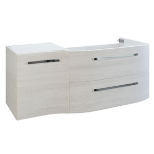 Waschtischunterschrank: 1 Drehtür, 2 Auszüge - Breite: 117 cm