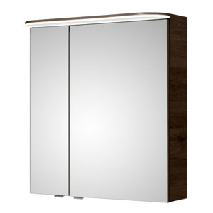 Ausführung Spiegelschrank: Große Tür rechts, kleine Tür links