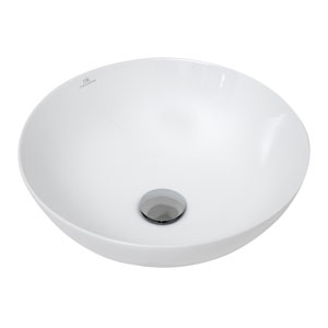 Waschtisch-Typ: 40 cm - Keramik, Zwangsablauf, ohne Hahnloch
