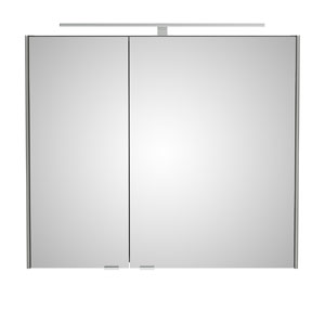 Ausführung Spiegelschrank: Große Tür rechts, kleine Tür links