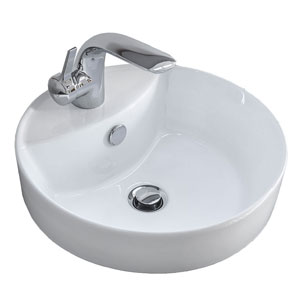 Waschtisch-Typ: 40 cm - Keramik, integrierter Überlauf