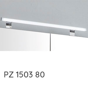 Aufsatzleuchte Spiegelschrank: LED-Aufbauleuchte chrom, 12,01 Watt, 800 mm