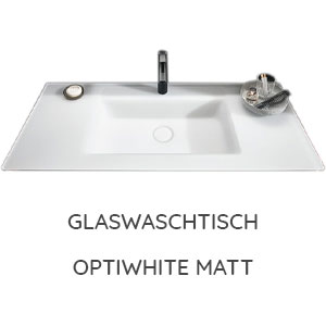 Waschtisch-Typ / -Farbe: Glas-Waschtisch Optiwhite matt 932 mm