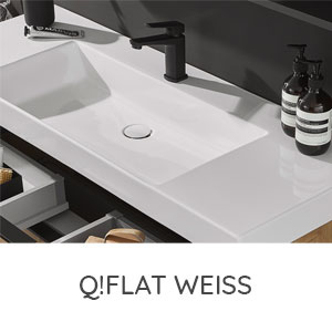 Waschtisch-Typ / -Farbe: Qflat weiss