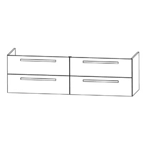 Waschtischunterschrank: für Evermite oder STONEPLUS-Waschtisch 1600 mm Breite