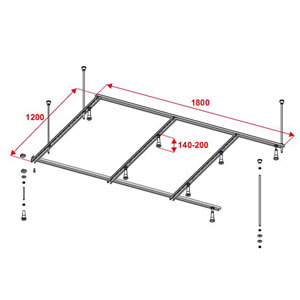 Montagezubehör: mit Badewannenfüßen - 16
