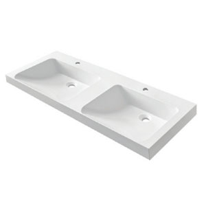 Waschtisch-Typ: 120 cm - RonX 1200D, inkl. Clou Ab- und Überlauf in Chrom