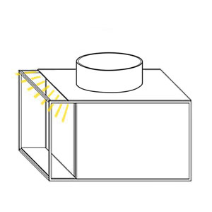 Ausführung Waschtisch mit Unterschrank: Becken links, mit Waschtisch-Beleuchtung 0,7 Watt