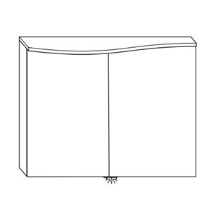 Ausführung Spiegelschrank: LED-Beleuchtung links