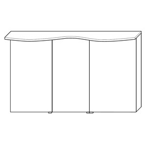 Ausführung Spiegelschrank: Türanschlag Mitteltür links