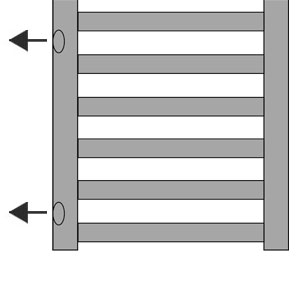 Anschlussvariante: Seitenanschluss Links NA