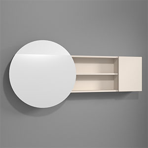 Ausführung Spiegelschrank: Türanschlag Links, Regal und Tür Rechts